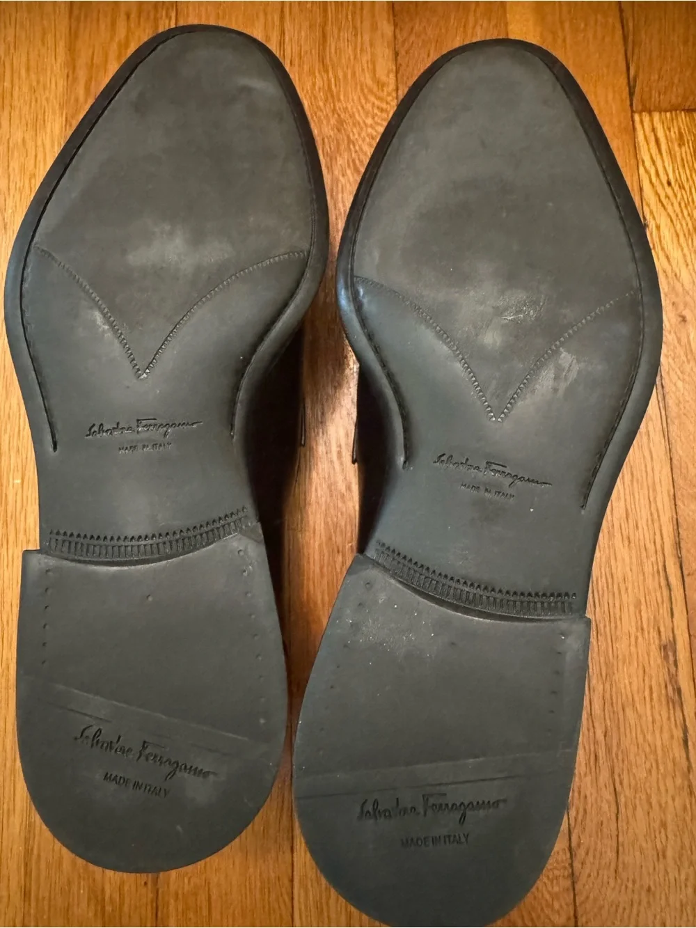 Salvatore Ferragamo Men's Dark Brown Leather Penny Loafers
